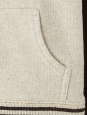 Boys Embroidered Raccoon Fleece Hoodie - Enchanted Forest