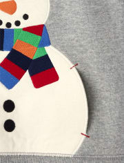 Sweat à capuche en polaire brodé bonhomme de neige pour garçons - Très joyeux