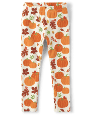 Girls Pumpkin Leggings - Lil' Pumpkin