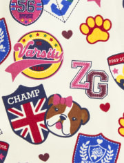 Girls Varsity Patch Leggings - Prep School