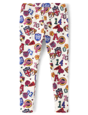 Girls Varsity Patch Leggings - Prep School