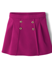 Jupe-short plissée en ponte pour filles - Prep School