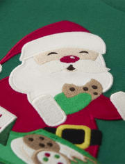 Boys Embroidered Santa Layered Top - Very Merry