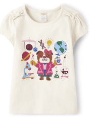 Girls Embroidered Science Top - Prep School