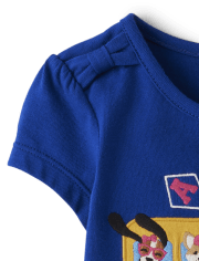 Girls Embroidered School Bus Top - Prep School