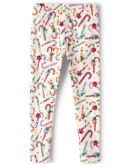 FKELYI Kids Leggings with Cane Candy Size 12-13 Years Elastic
