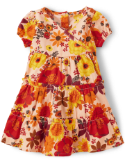 bébés filles Maman et moi Floral Flannel Tiered Robes - Happy Harvest