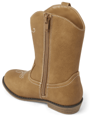 Girls Embroidered Heart Cowgirl Boots - Montana Mountain