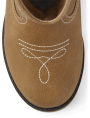 Girls Embroidered Heart Cowgirl Boots - Montana Mountain