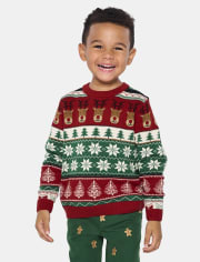 Boys Intarsia Fairisle Sweater - Christmas Cabin