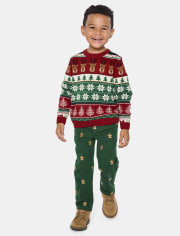 Boys Schiffli Gingerbread Twill Chino Pants - Christmas Cabin