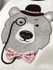 Haut raglan ours brodé pour garçons - Mesdames et messieurs