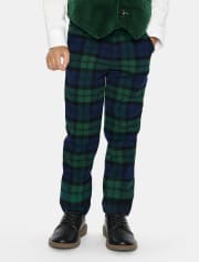 Boys Plaid Twill Dress Pants - Nutcracker