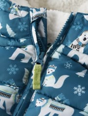 Boys Polar Bear Puffer Jacket - Nordic Adventure
