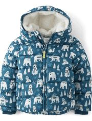 Boys Polar Bear Puffer Jacket - Nordic Adventure