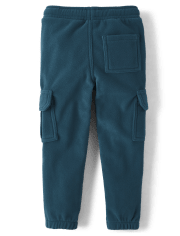 Boys Glacier Fleece Cargo Jogger Pants - Nordic Adventure
