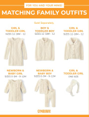 Boys Matching Family Cable Knit Sweater