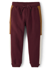 Boys Colorblock Fleece Jogger Pants - Rustic Ranch