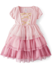 Girls Princess Ruffle Tiered Dress - Sugar Plum Fairy