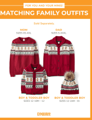 Mens Matching Family Gingerbread Fairisle Cardigan - Christmas Cabin