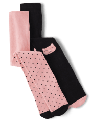 Girls Cat Tights 2-Pack - Ladies And Gentlemen