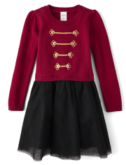 Girls Nutcracker Uniform Sweater Dress - Nutcracker