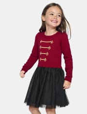 Girls Nutcracker Uniform Sweater Dress - Nutcracker