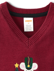 Gilet Chandails en jacquard intarsia pour garçon avec motif Casse-Noisette et souris - Casse-Noisette