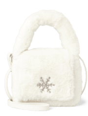 Girls Faux Fur Snowflake Bag