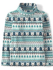 Girls Polar Bear Fairisle Turtleneck - Nordic Adventure