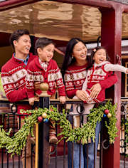 Femme Famille assortie Chandails jacquard en pain d'épice - Holiday Express