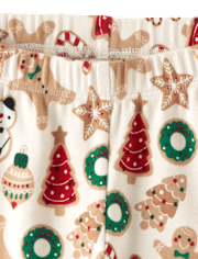 Girls Christmas Cookie Leggings - Christmas Cabin