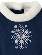 Girls Snowflake Fairisle Sweater Dress - Holiday Express