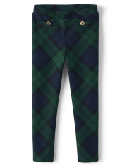 Girls Plaid Ponte Jeggings - Holiday Express