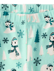 Girls Polar Bear Leggings - Nordic Adventure