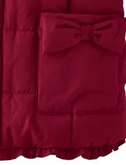 Girls Puffer Jacket - Christmas Cabin