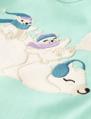Haut brodé ours polaire Flutter pour filles - Nordic Adventure