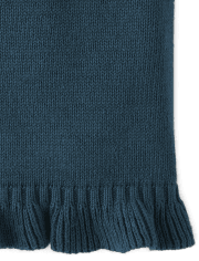 Girls Embroidered Polar Bear Ruffle Sweater- Nordic Adventure