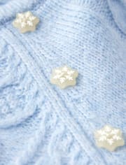 Girls Cable Knit Peplum Sweater