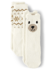 Unisex Polar Bear Fairisle Cozy Socks 2-Pack - Mandy Moore for Gymboree