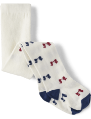 Girls Bow Tights - Parisian Chic