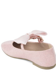 Girls Glitter Bow Ballet Flats - Sugar Plum Fairy