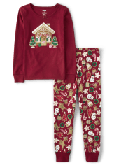 Girls Gingerbread Snug Fit Cotton Pajamas - Gymmies