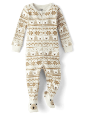Unisex Baby Matching Family Polar Bear Fairisle Snug Fit Thermal Footed One Piece Pajamas - Mandy Moore for Gymboree