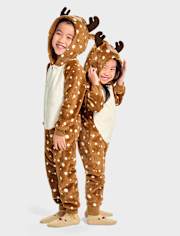 Kids Reindeer One-Piece Pajamas - Gymmies