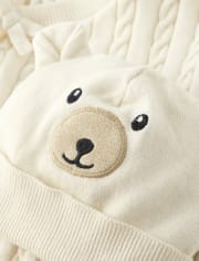 Unisex Baby Cable Knit Bear 4-Piece Outfit Set - Mandy Moore for Gymboree