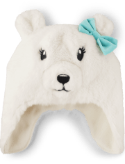 Gorro Niña Piel Sintética Oso Polar - Nordic Adventure