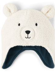 Boys Polar Bear Sherpa Hat - Nordic Adventure