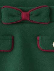 Girls Border Ponte Skort - Nutcracker