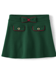 Girls Border Ponte Skort - Nutcracker